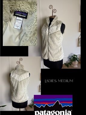 Patagonia Women's Cream Sherpa Vest - Ladies M